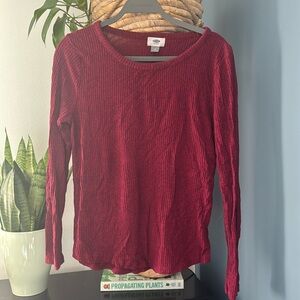 Old navy maroon/red long sleeve medium